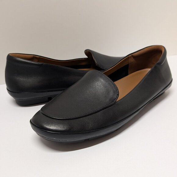 Naturalizer® Bashful Slip-On Leather Loafers in Black Leather - Picture 4 of 15